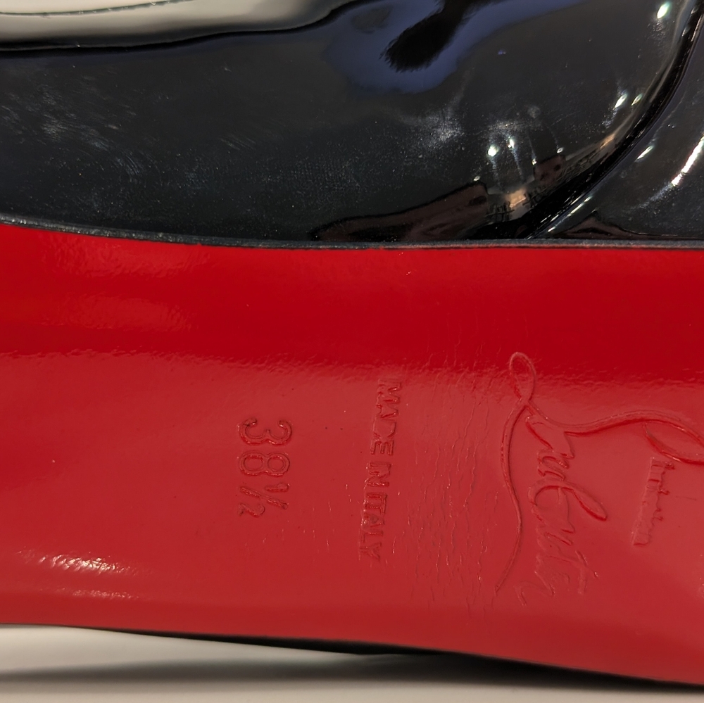 Christian Louboutin Black Patent Leather High Heel Bianca Pumps - Picture 9 of 11